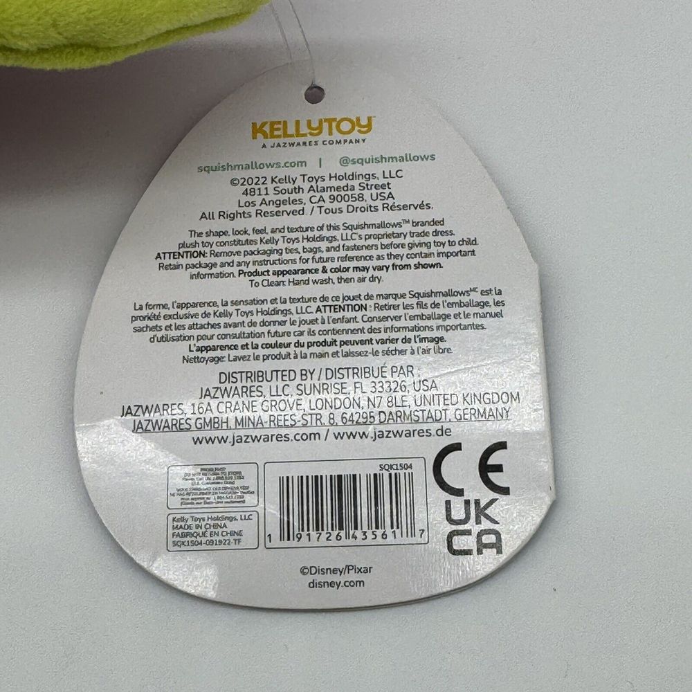 Squishmallows Disney Toy Story Alien/Martian Approx 10"‎ Bunny Plush 2022 NWT - Picture 9 of 12
